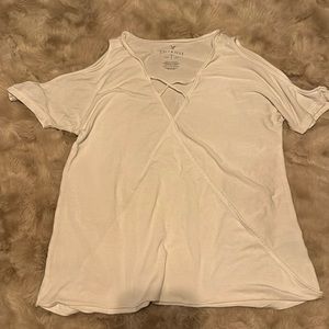 aerie cross strap loose fitting tee